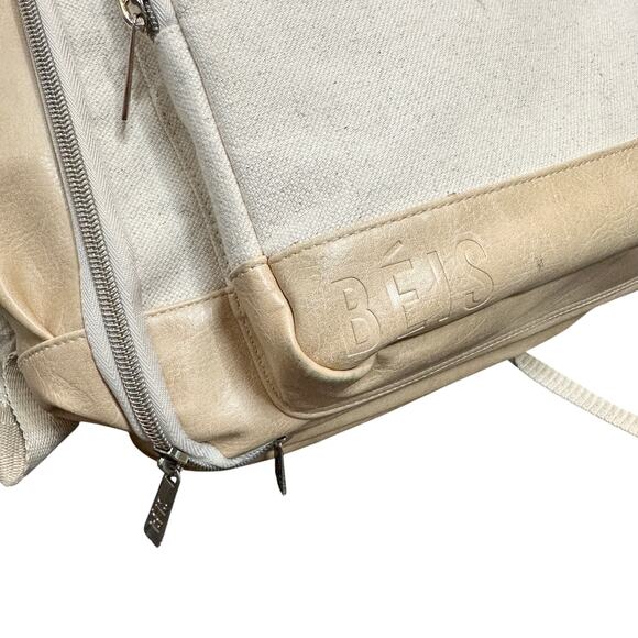BEIS The travel Backpack in Beige Canvas main image 7
